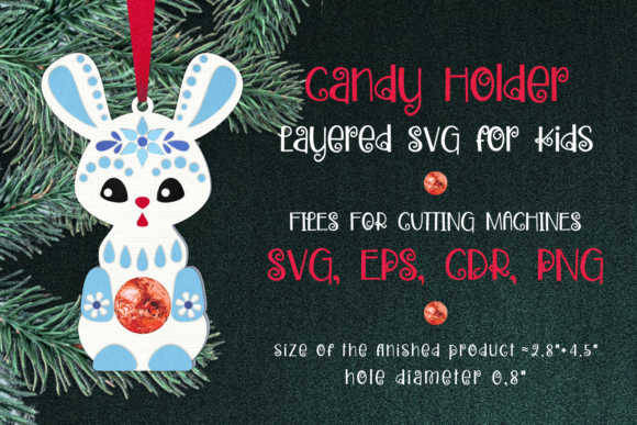 Bunny Christmas Ornament Candy Holder 3D SVG Review