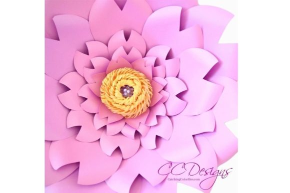 Clara Giant Paper Flower Templates: 3D SVG for Branding