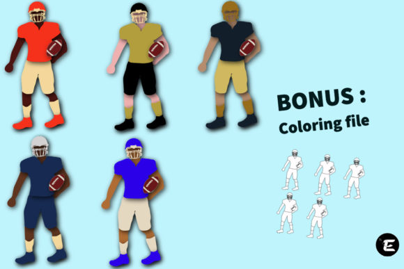 Football Players SVG: Dynamic 3D SVG Shapes