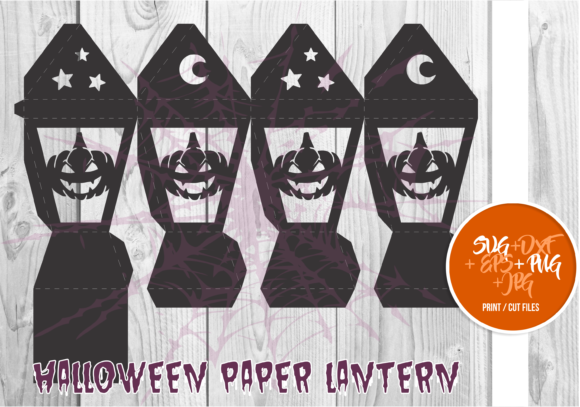Halloween Paper Lantern Series a 0040: 3D SVG Shapes