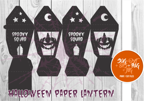 Halloween Paper Lanterns: 3D SVG Shapes for Sellers
