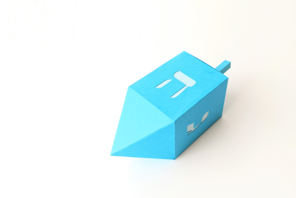 Hanukkah Dreidel Gift Box SVG: 3D SVG Shapes for Blogs