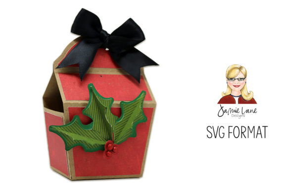 Holly Take out Box: A Festive 3D SVG for Christmas