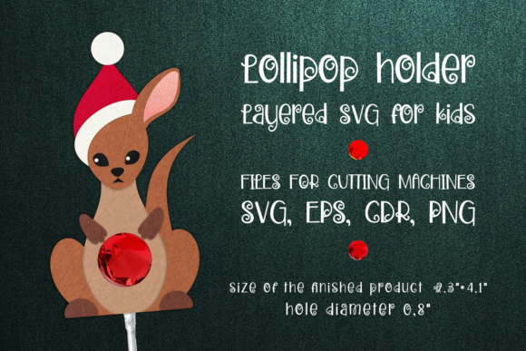 Kangaroo Christmas Lollipop Holder 3D SVG Review