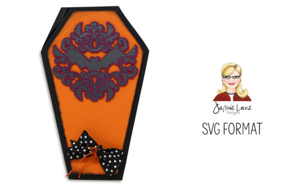 Ornate Bat Coffin Card: A 3D SVG Shapes Review