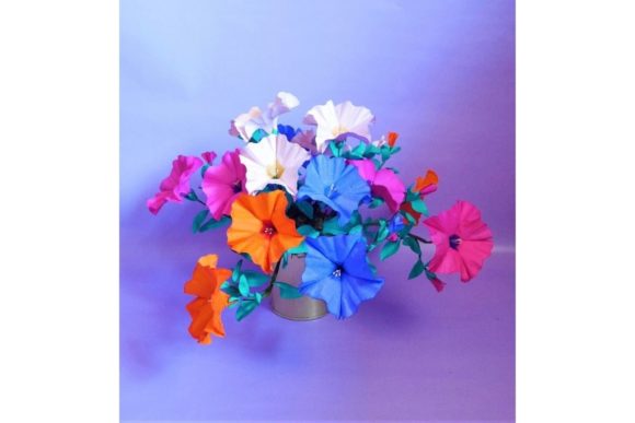 Petunia Flower Paper Templates: 3D SVG for Real Projects