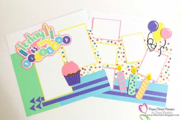 Reviewing 3D SVG Birthday Scrapbook Layout