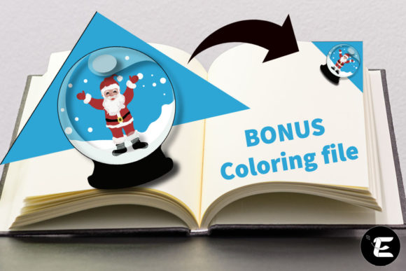 Santa Bookmark 3D SVG for Christmas Branding