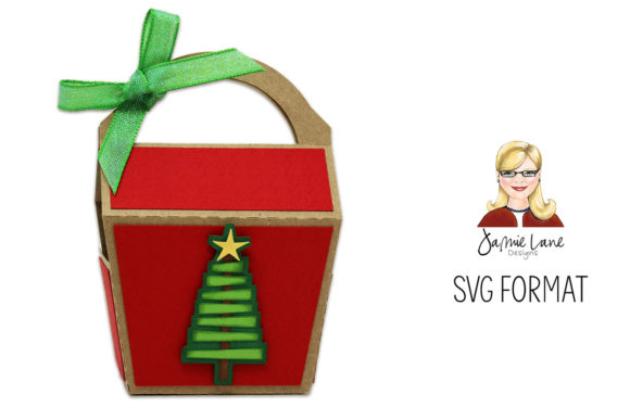 Tree Take out Box: A Festive 3D SVG for Christmas