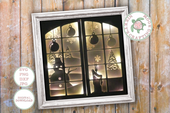 Winter Window 3D SVG for Stunning Shadow Boxes